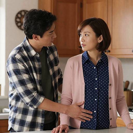 Intimate Kitchen Moment: Couple Photography