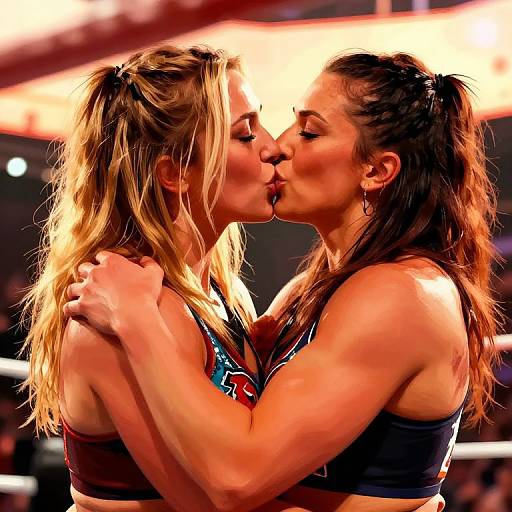 Becky Lynch Passionate Sunset Kiss