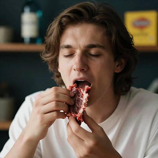 Intense Portrait of Meat Consumption