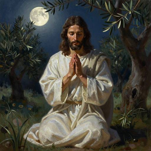 Jesus Praying in Gethsemane Garden