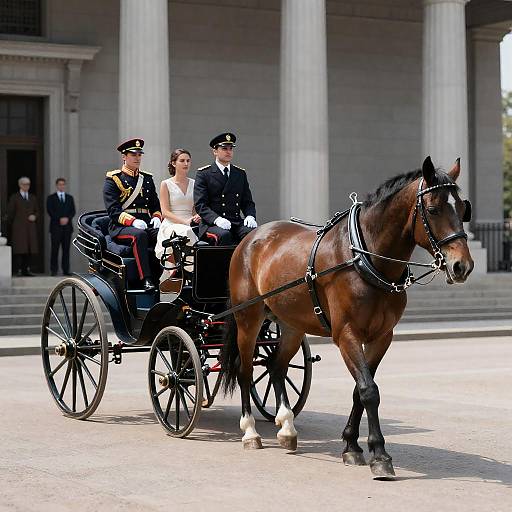 Elegant Horse-Drawn Carriage in Daylight