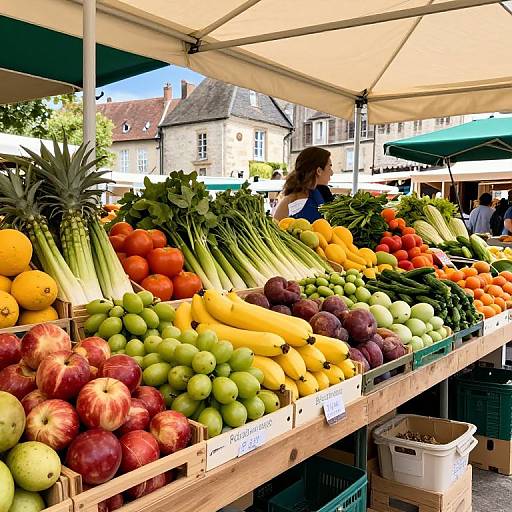 Dordogne Market Fresh Fruit Stand