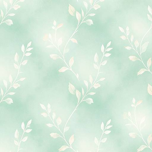 Mint Green Floral Wallpaper Pattern