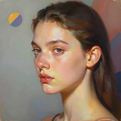 Surreal Portrait with Distinctive Jawline