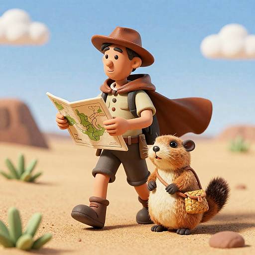Brave Desert Scout with Jerboa Companion