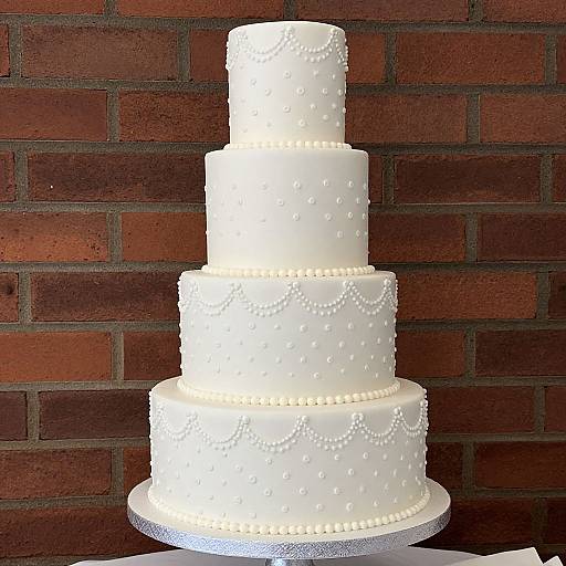 Elegant Four-Tier Wedding Cake Design