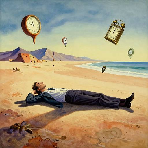 Surreal Dalí-Inspired Desert Dreamscape