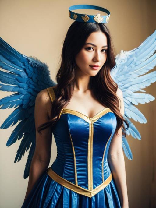 Photorealistic Portrait in Angel Wings