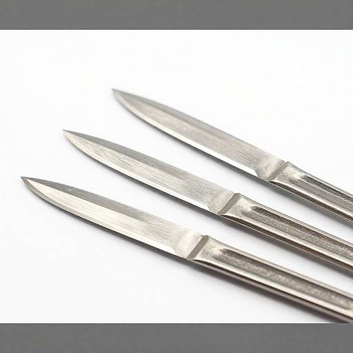 Close-Up Shiny Silver Metal Blades