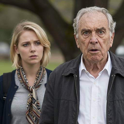 Surprised Elder and Concerned Youth