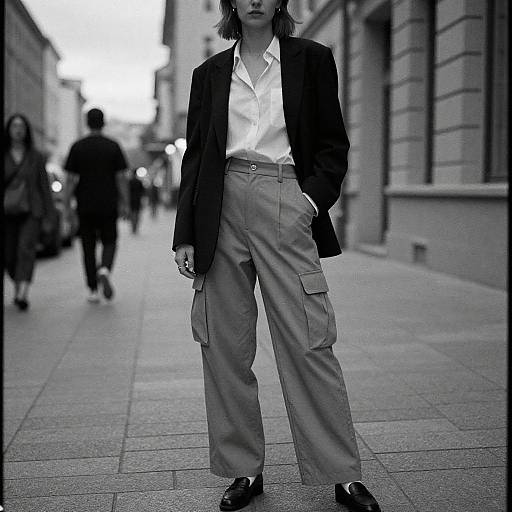 Minimalist Urban Style with Cargo Pants