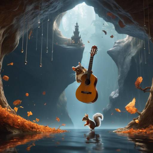 Floating Guitar in a Mystical Cave Floating Guitar in a Mystical Cave