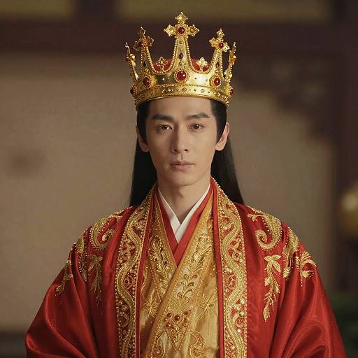 Man in Gold King Costume