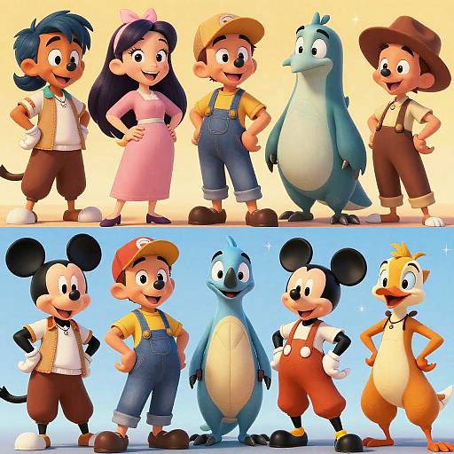 Fantasy Disney Cartoon Characters Showcase