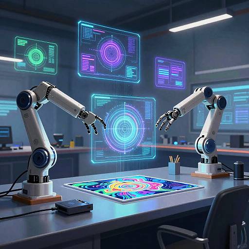 Futuristic Robotic Art Creation