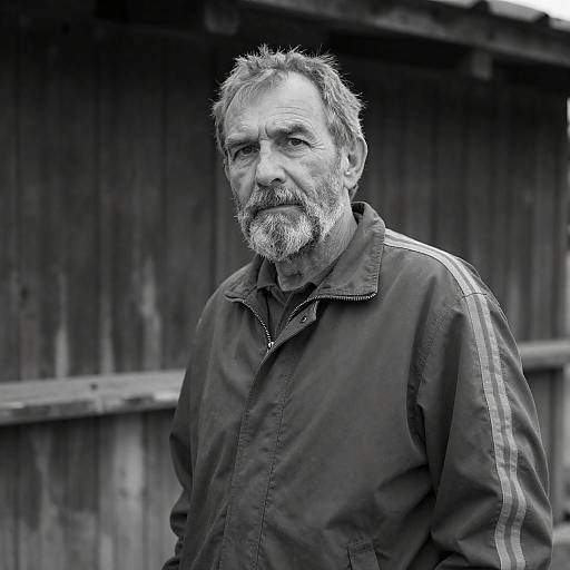 Portrait of an Older Man in B&W