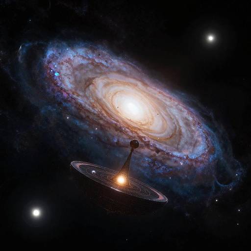 Futuristic Space Scene of Abyssara Planet in Cartwheel Galaxy