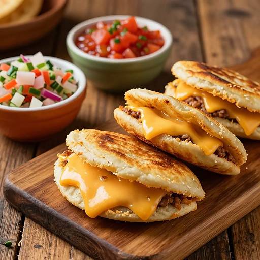 Authentic Pupusas with Curtido and Salsa