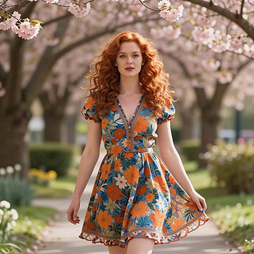 Vibrant Summer Portrait in Fancy Dress