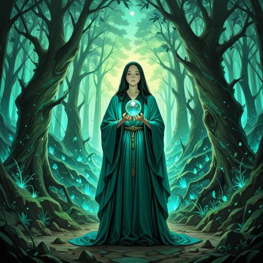 Mystical Sage in Enchanted Forest Glade