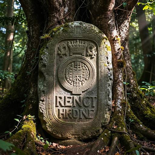 Ancient Rune Emblem in Mystic Forest