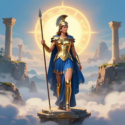 Athena Goddess of Wisdom Illustration