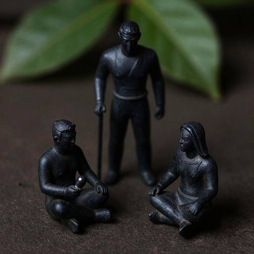 Miniature Figurines in Dark Earthy Setting