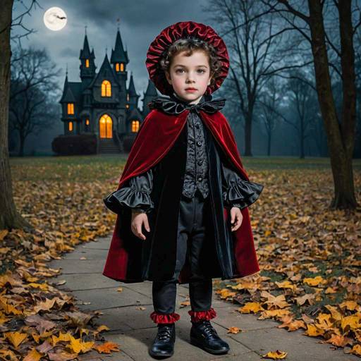 Child in Mischievous Vampire Halloween Costume