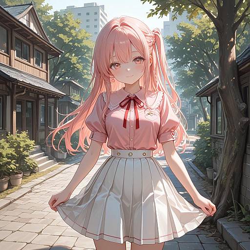 Charming Girl in Outdoor Setting