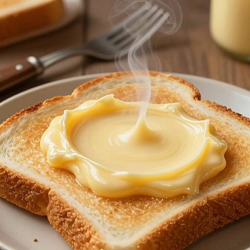 Ultra-Realistic Melting Margarine on Toast