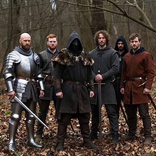 Medieval Warriors in Enchanted Forest
