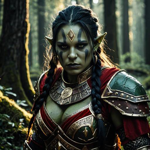Fierce Female Orc in Epic Fantasy