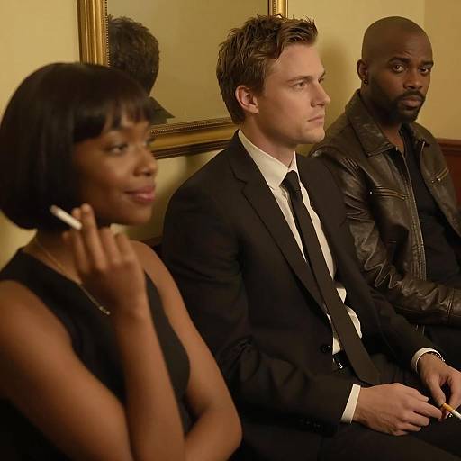 Intimate Scene in a Dimly Lit Room