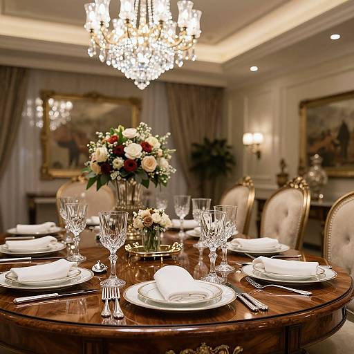 Luxurious Banquet Dining Room Setup
