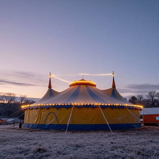 Circus Tent in Frosty Twilight