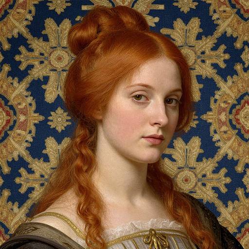 Pre-Raphaelite Redhead Digital Portrait