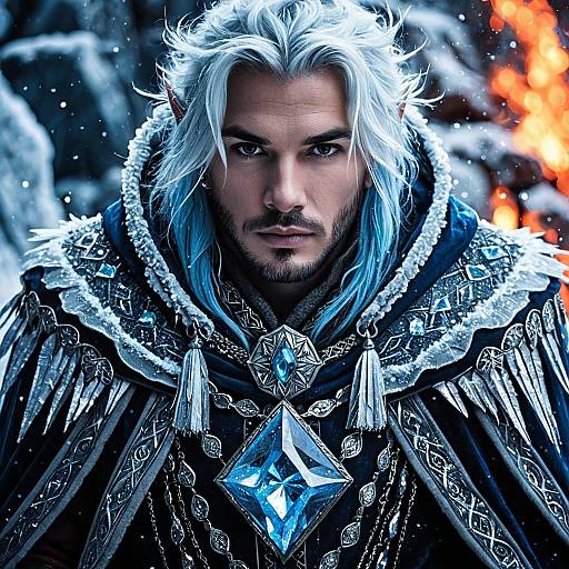 Ice Mage with Crystal Cloak