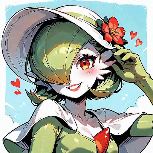 Fashionable Gardevoir with Floral Hat