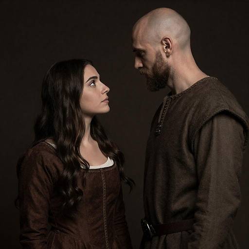 Medieval Encounter: A Captivating Gaze