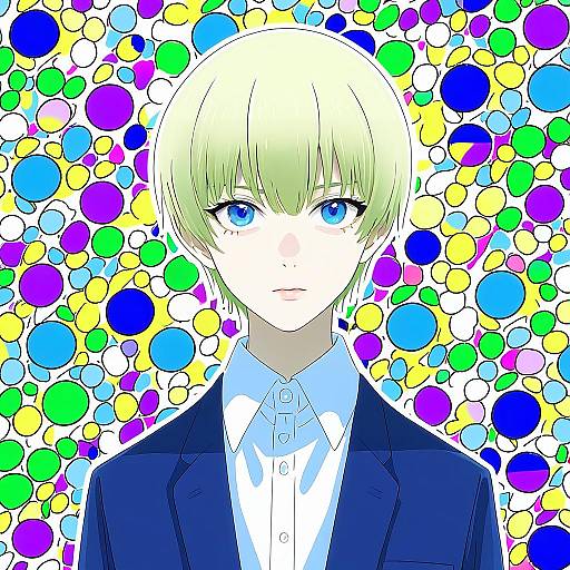 Illustration of Hanazawa teruki, mob psycho 100 in the style of Lolita channel
