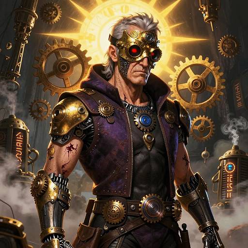 Cyberpunk Medieval Cyborg Portrait