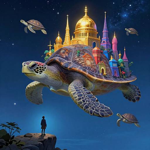Colossal Turtles Bearing City Skies