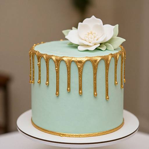 Elegant Mint Green Wedding Cake