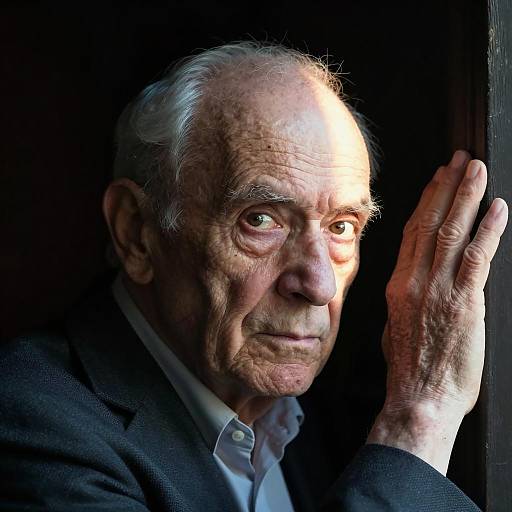 Intense Elder Portrait with Glowing Effect