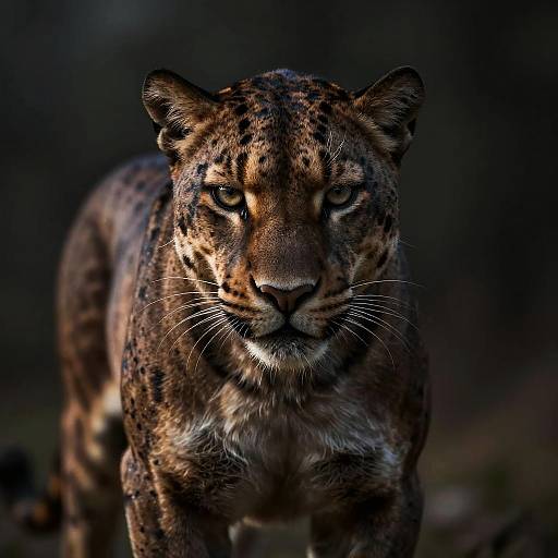 Photorealistic Male Panther in Chiaroscuro