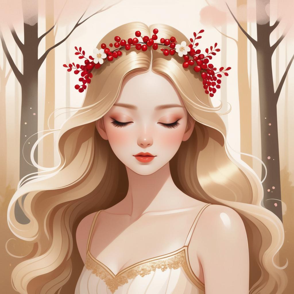 Dreamy Ballerina in Serene Forest