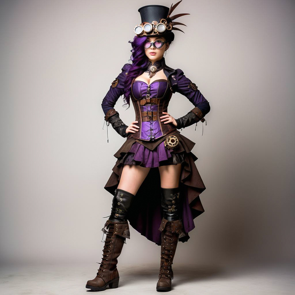 Steampunk Tinkerer in Studio Setting