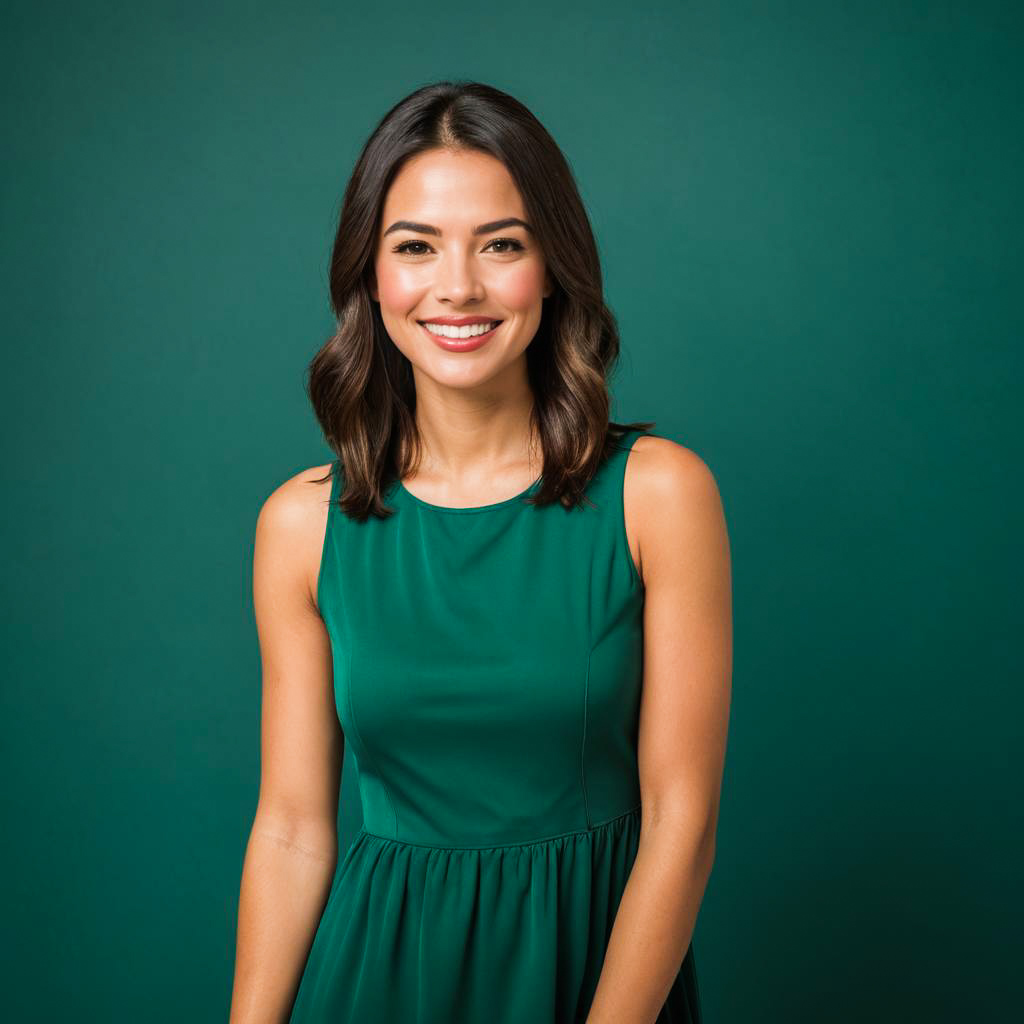 Vibrant Young Woman in Babydoll Dress