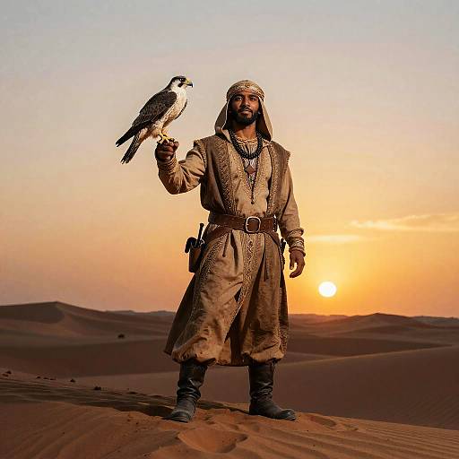 Sallah's Desert Falcon Sunset