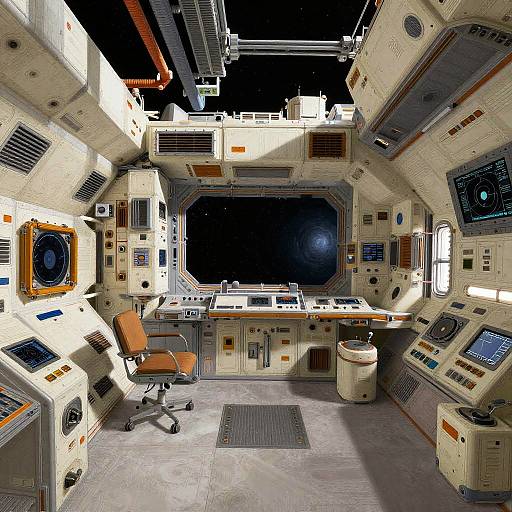 Surreal Space Station Concept Art